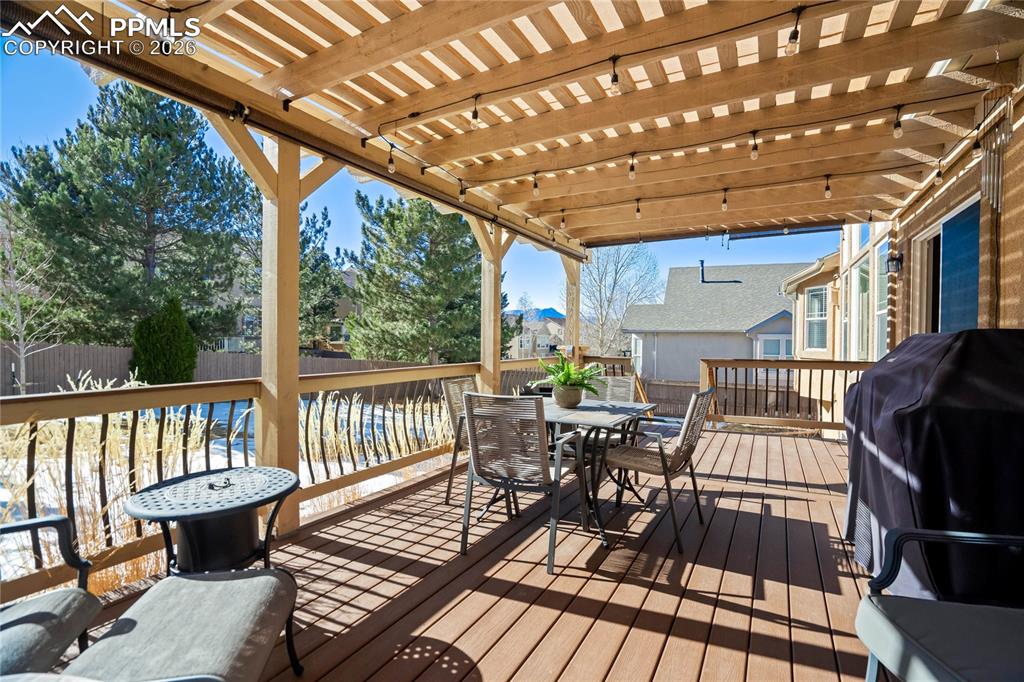 Walkout from the kitchen to the covered deck. 