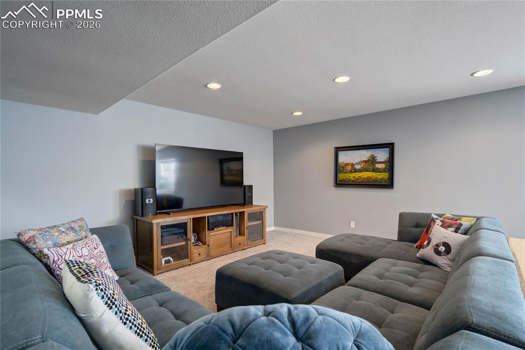 Lower level family room.