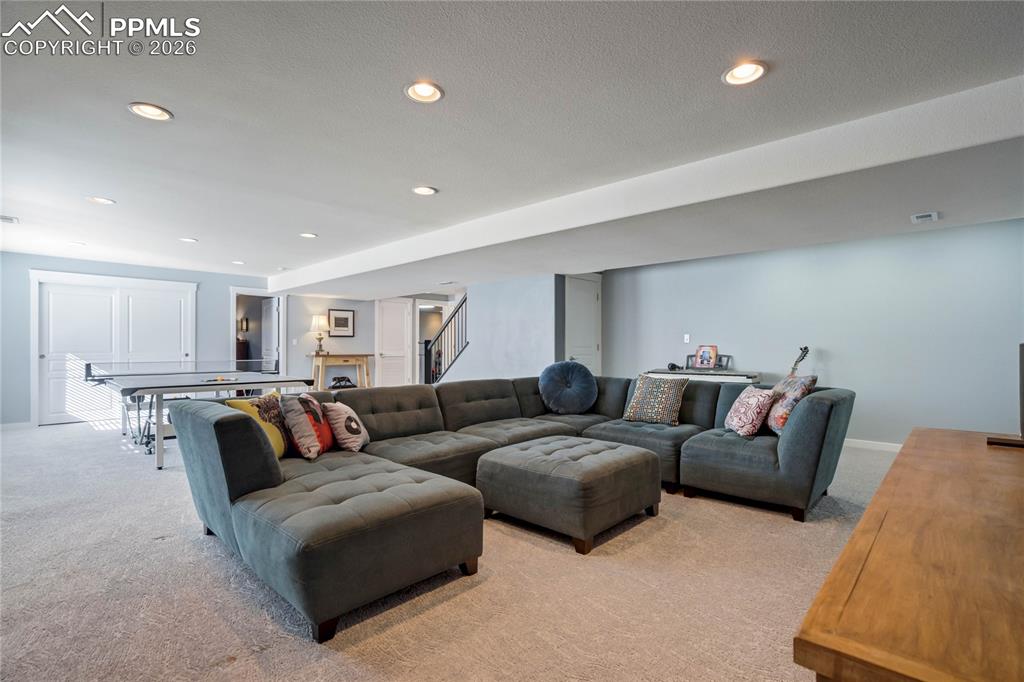Lower level family room.