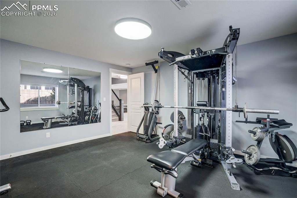 Ideal location for the home gym. 