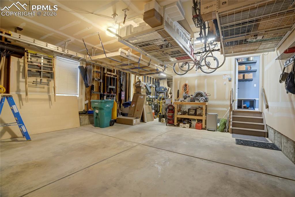 Tandem 3-car garage.