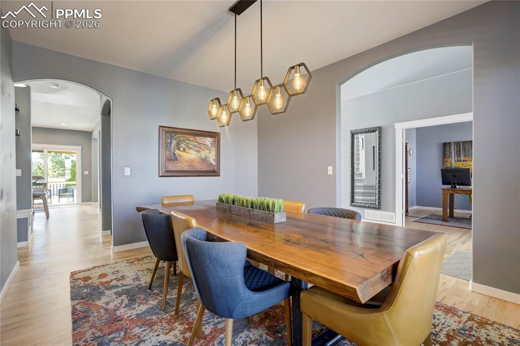 Access to the dining room from the entry or great room.