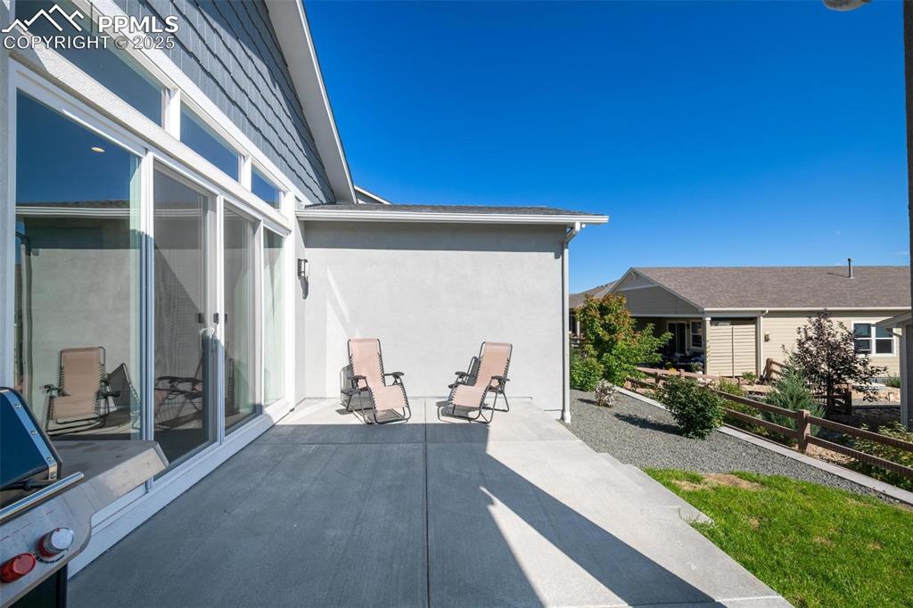 Patio off of the living room