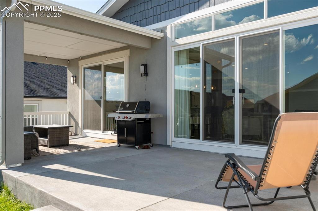 Covered patio off of the dining room