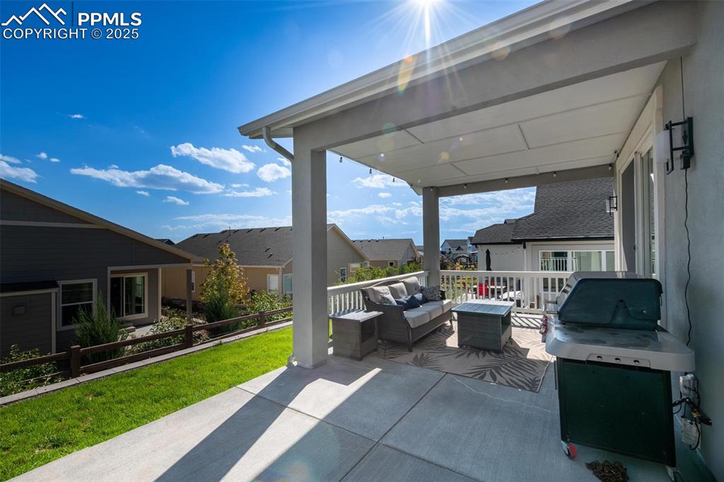 Covered patio off of the dining room