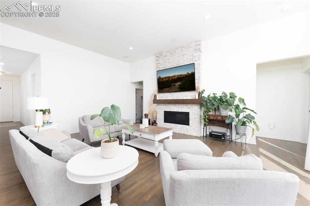 Great room with access to the primary en-suite and the laundry room