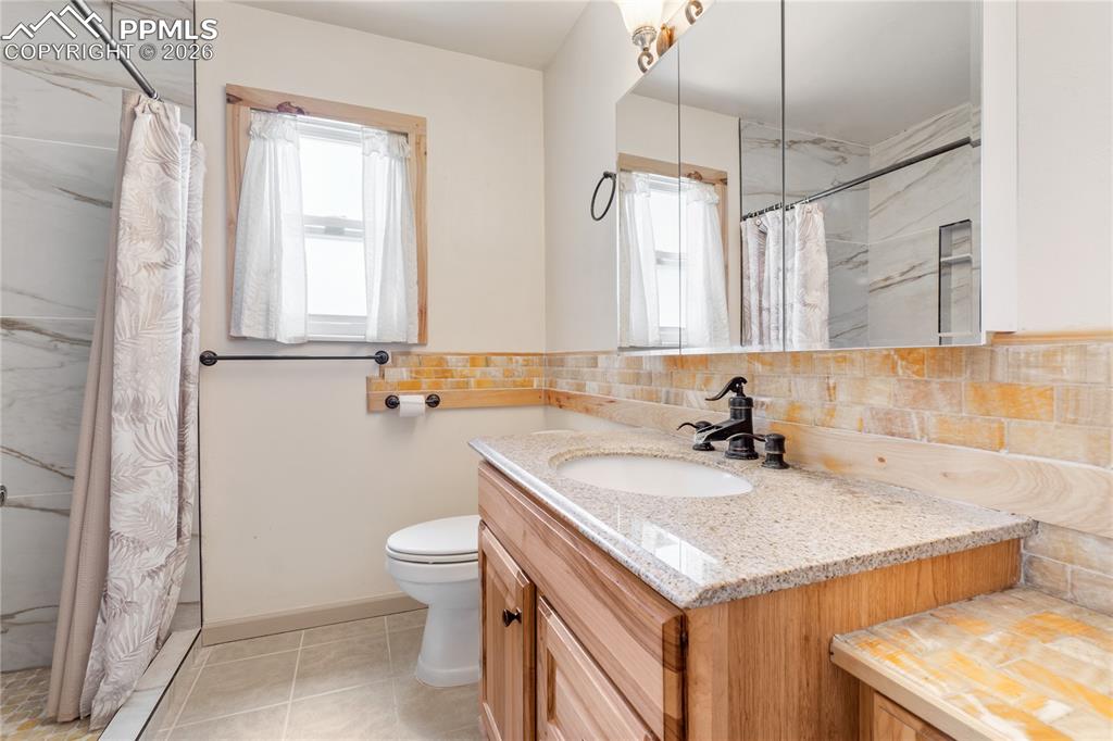 Primary bathroom with walk in shower