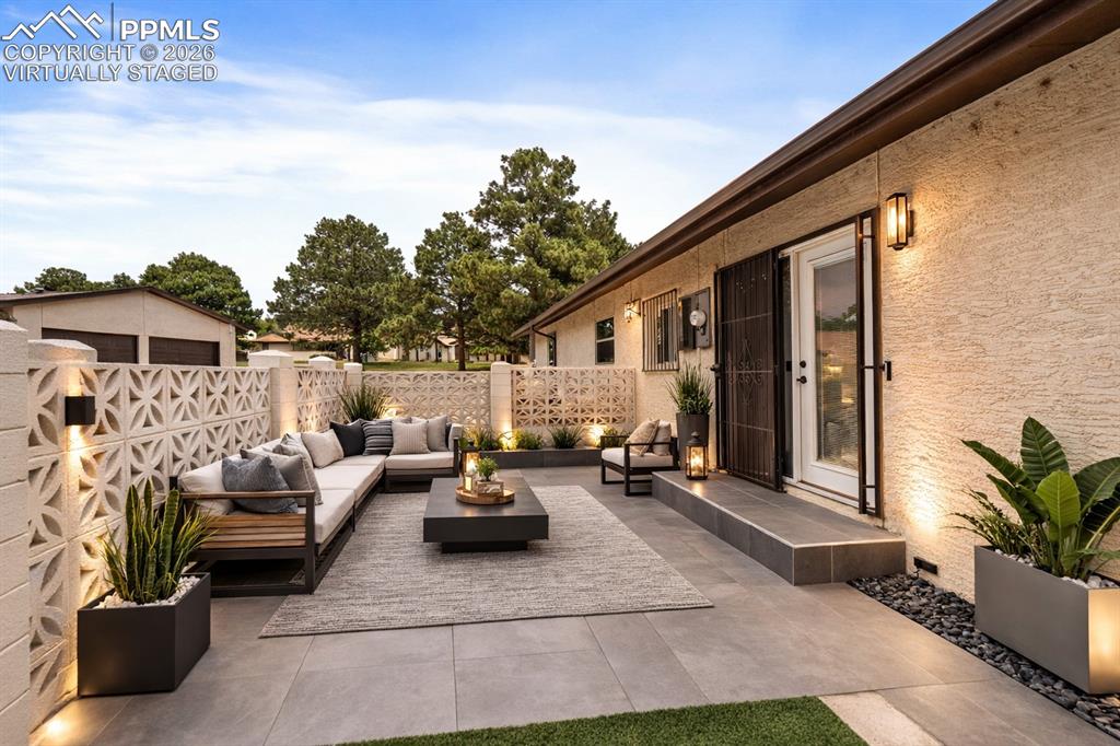 Virtually Staged Back Patio