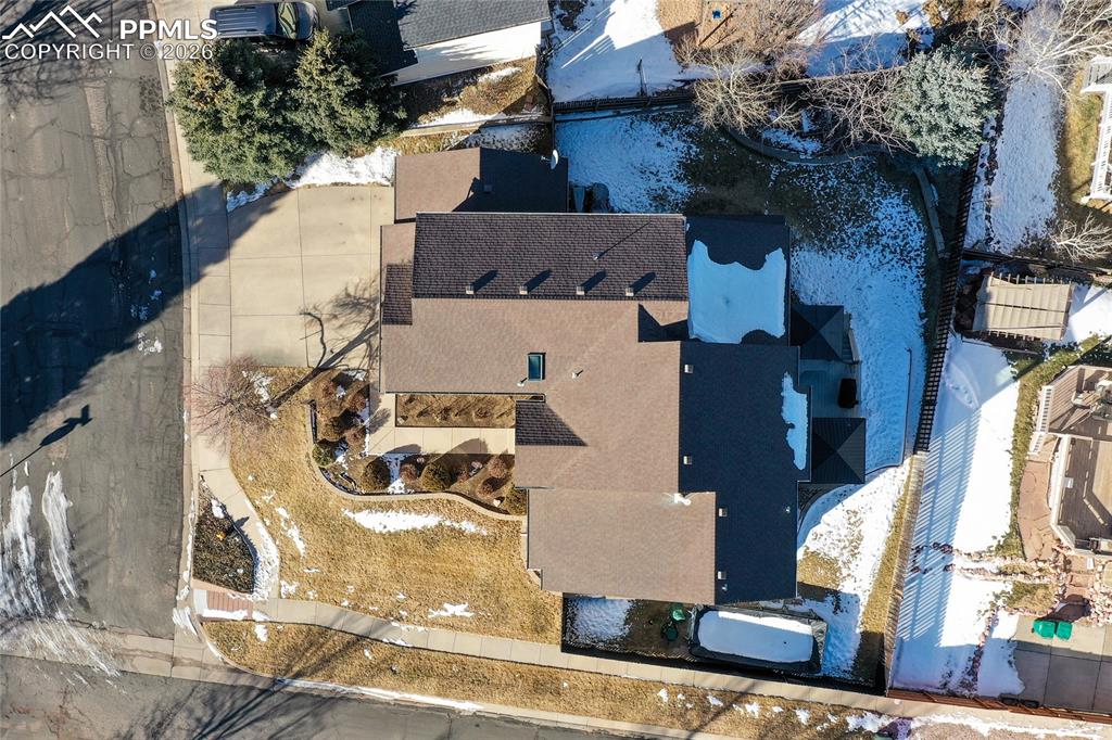 Aerial view of this beautiful almost-quarter acre lot
