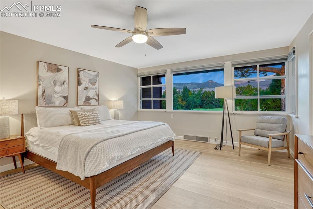 Rift and quartersawn 6" white oak hardwood floors throughout most of home. 