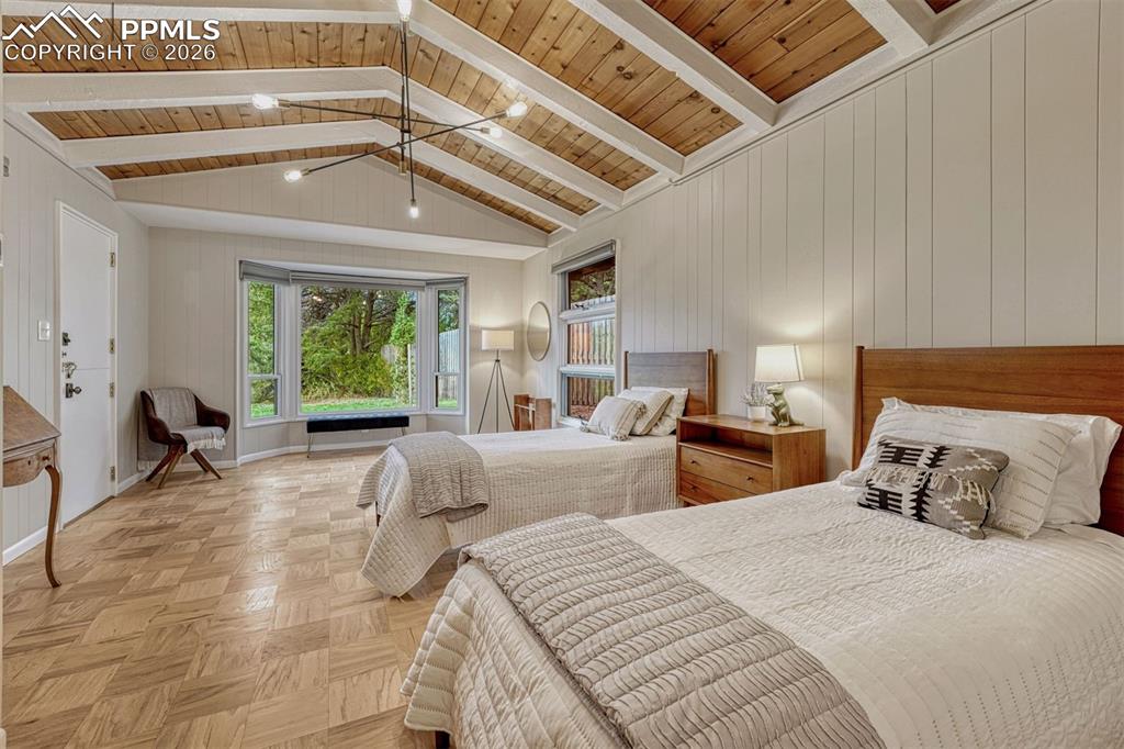 Large bedrooms with dutch door to backyard. Refinished floors. 