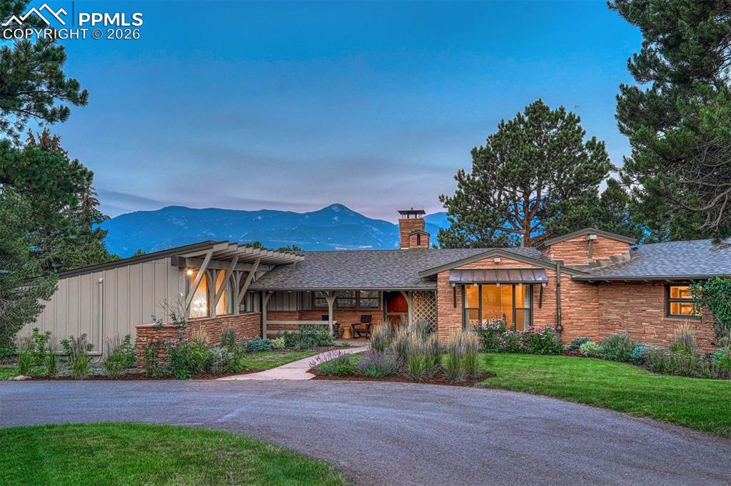 Circular driveway designed for convenience and elegance at every arrival.