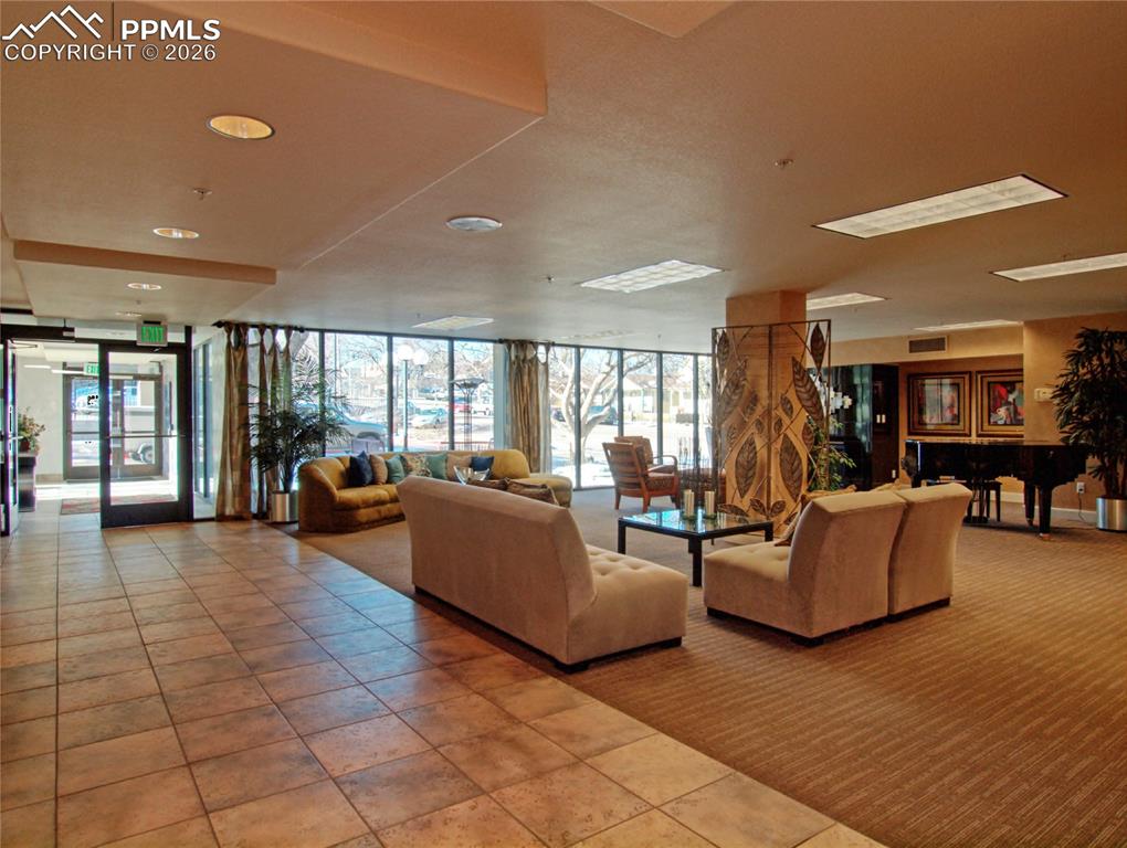 Lobby featuring floor to ceiling windows