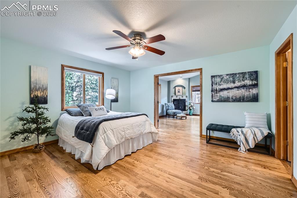 Spacious primary bedroom on main level