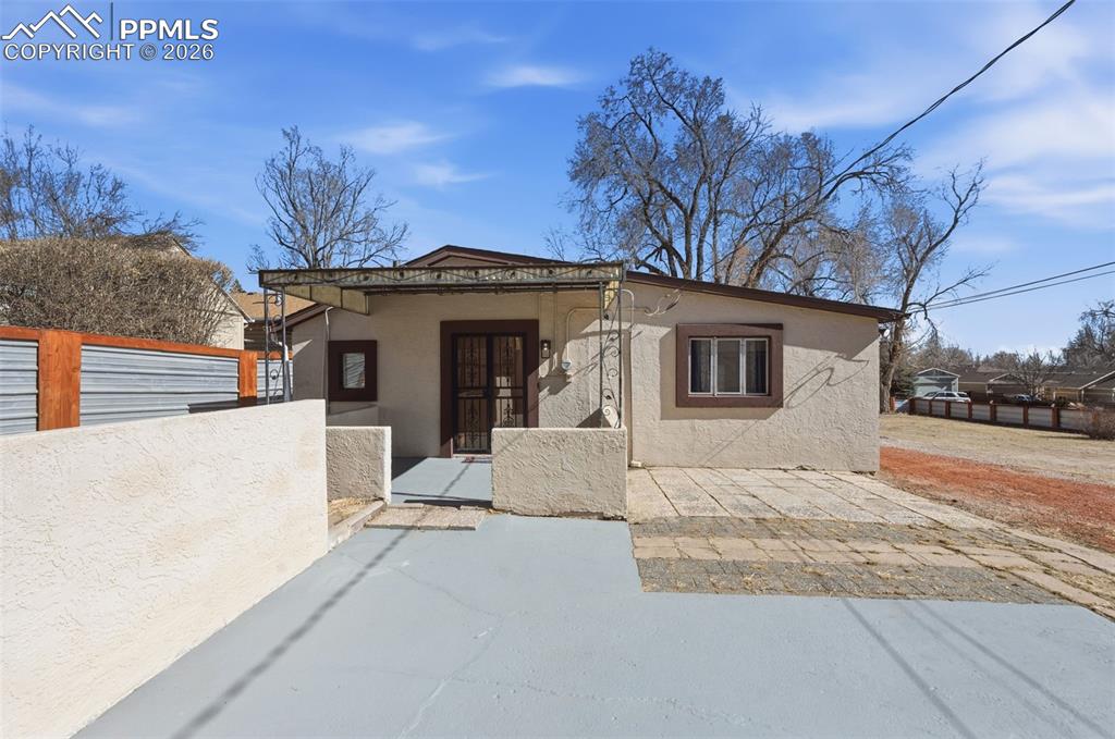 Great view of the back patios. 