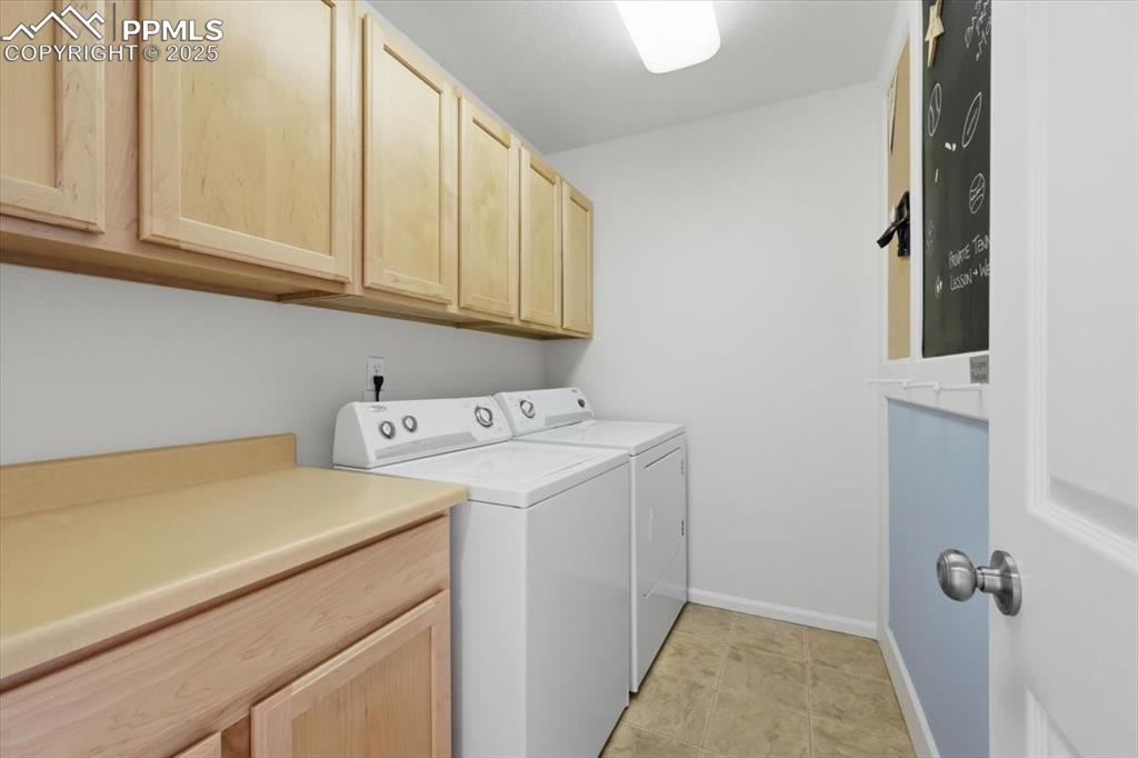 Upper level laundry room. Washer and dryer included.