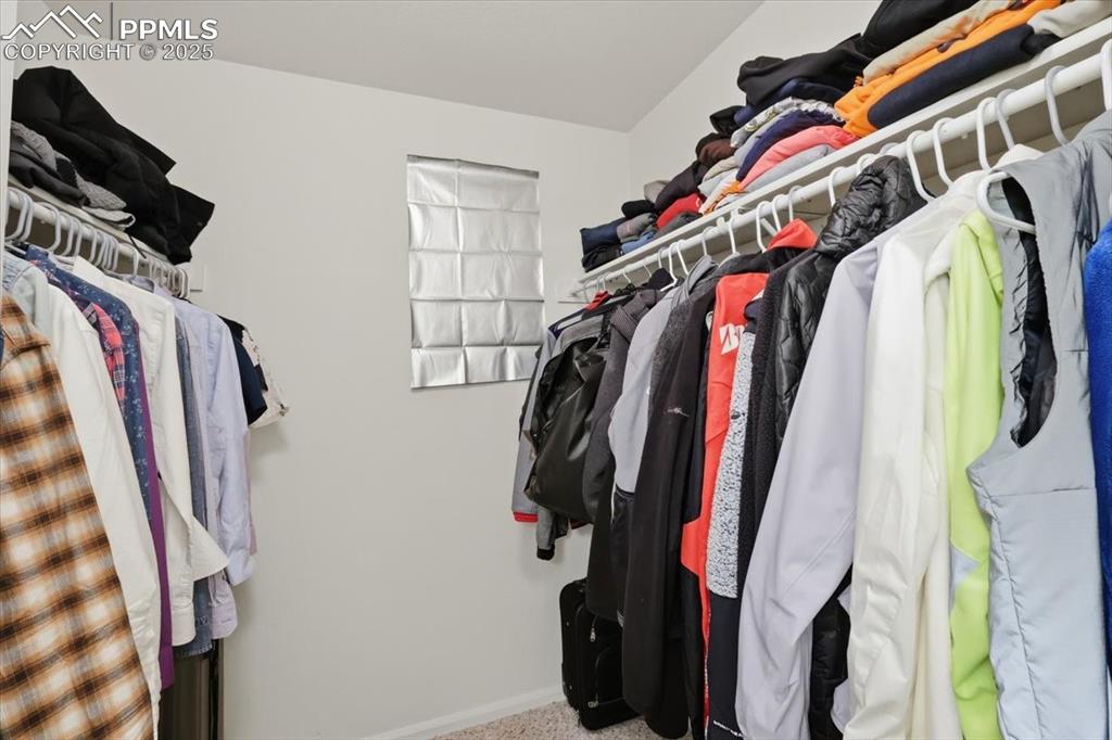 Large walk-in closet.