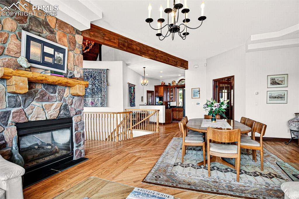 Family room looking to dining area
