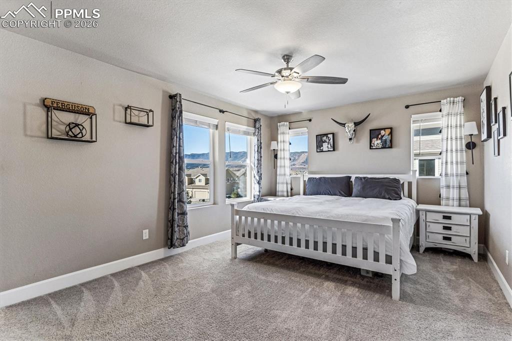 Large Primary suite with views of the mountains