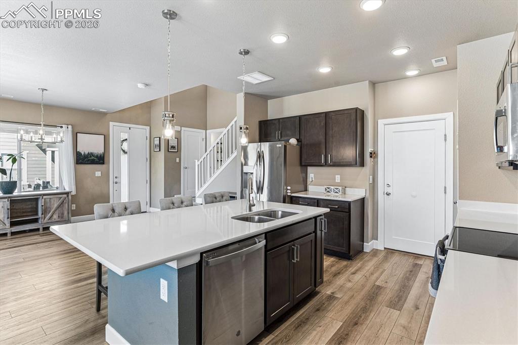 Quartz Island with sink