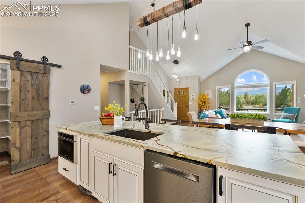 Drawer microwave, farmhouse sink, trash compactor, silent dishwasher