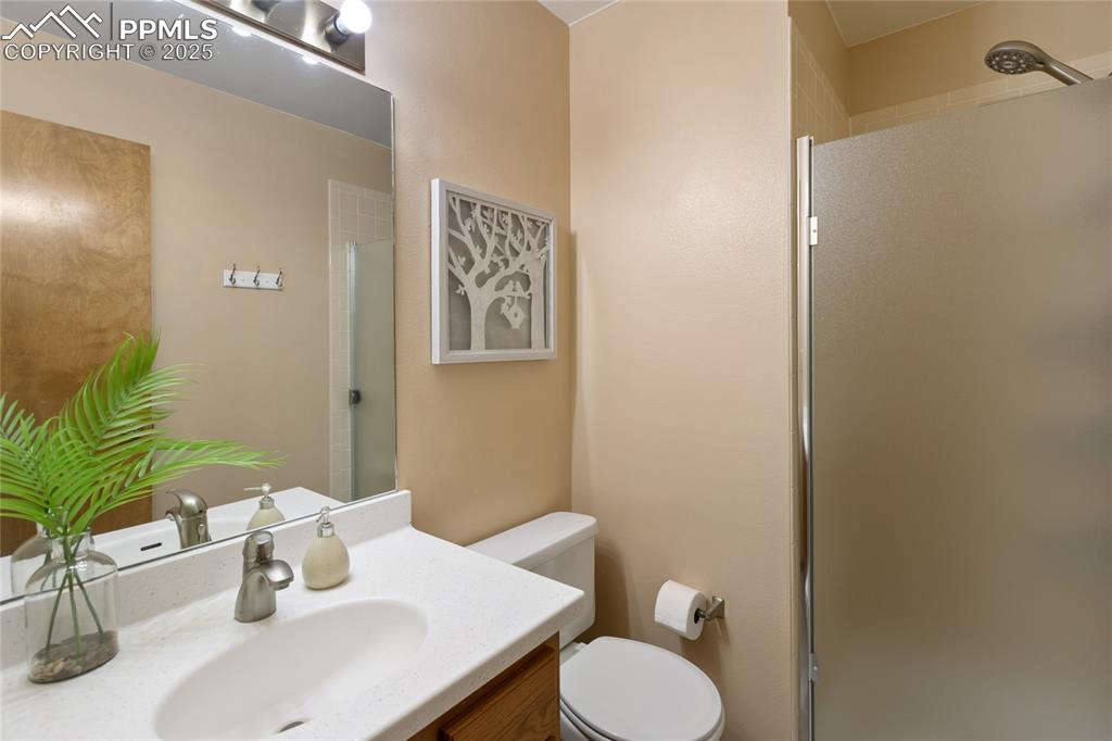 Basement bath with shower