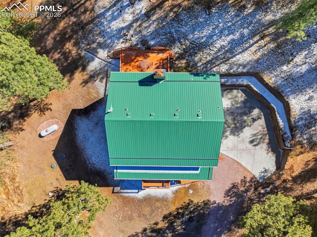 View from above of property