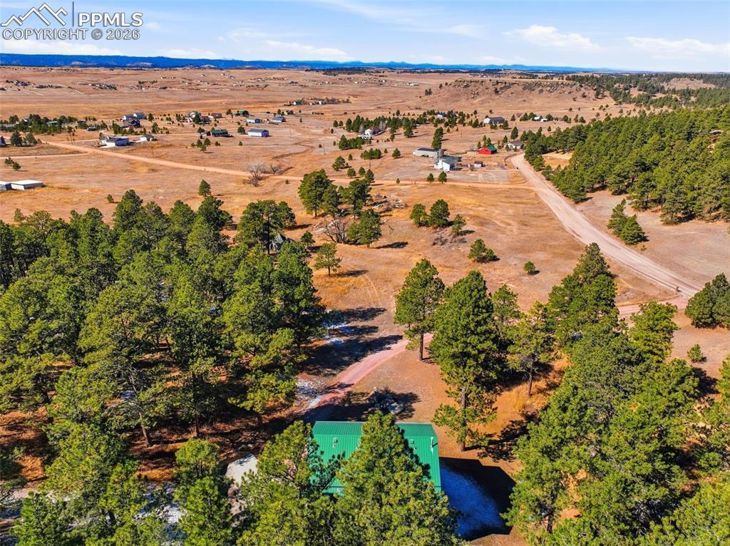 Home is nestled into the hillside.