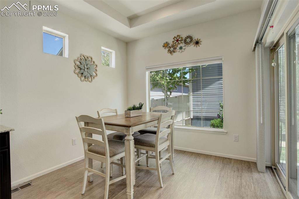 Walk-out access to covered patio and yard