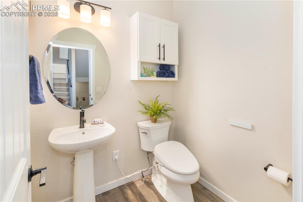 Powder room off the front entrance.