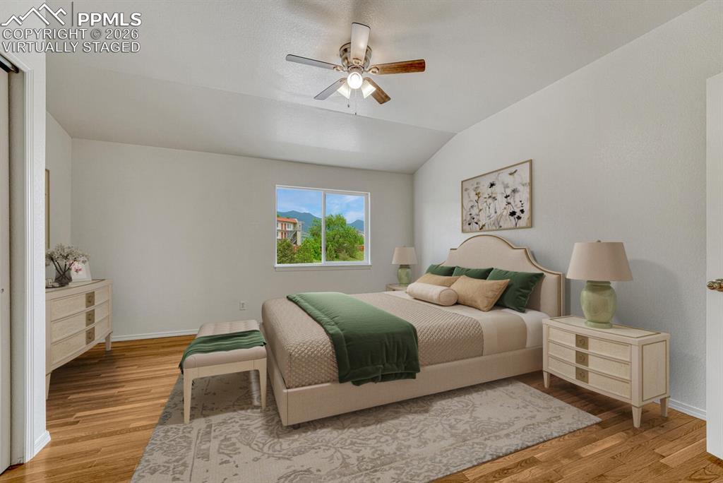 Primary bedroom virtually staged