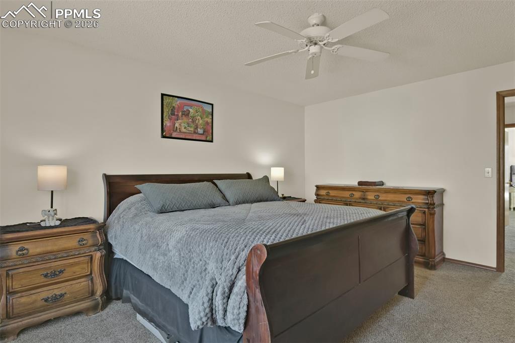 Primary Bedroom Suite with private full bathroom. 