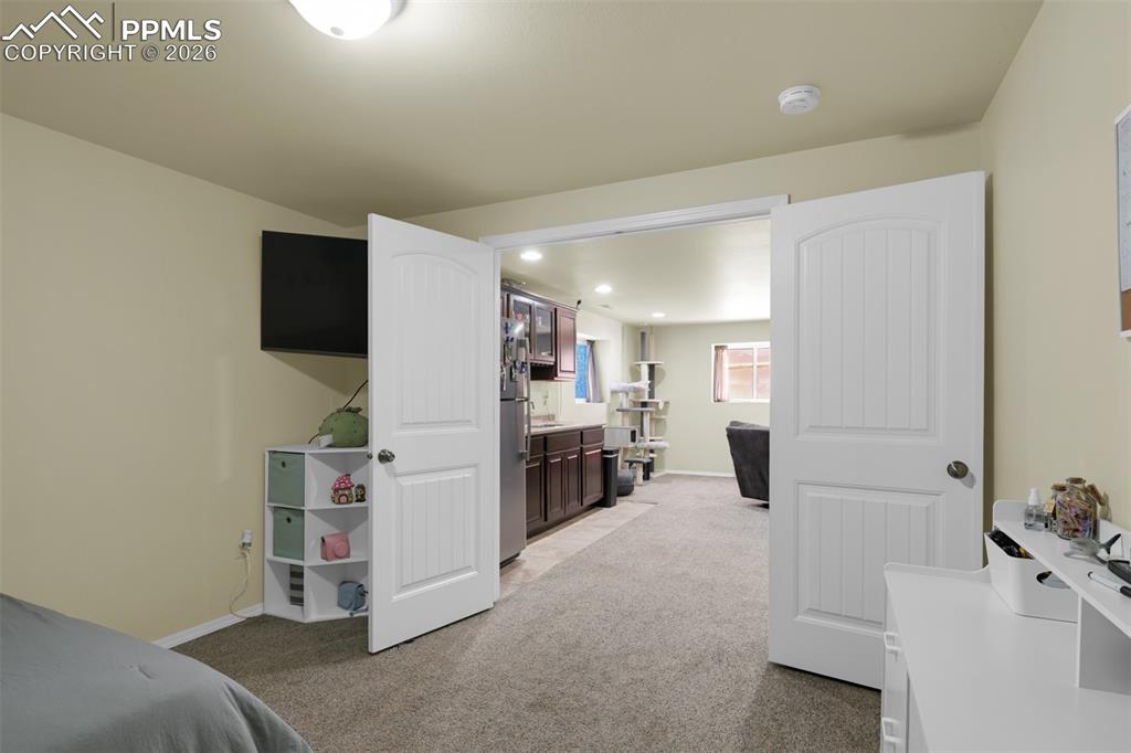 Secondary Bedroom in Basement with Large Closet