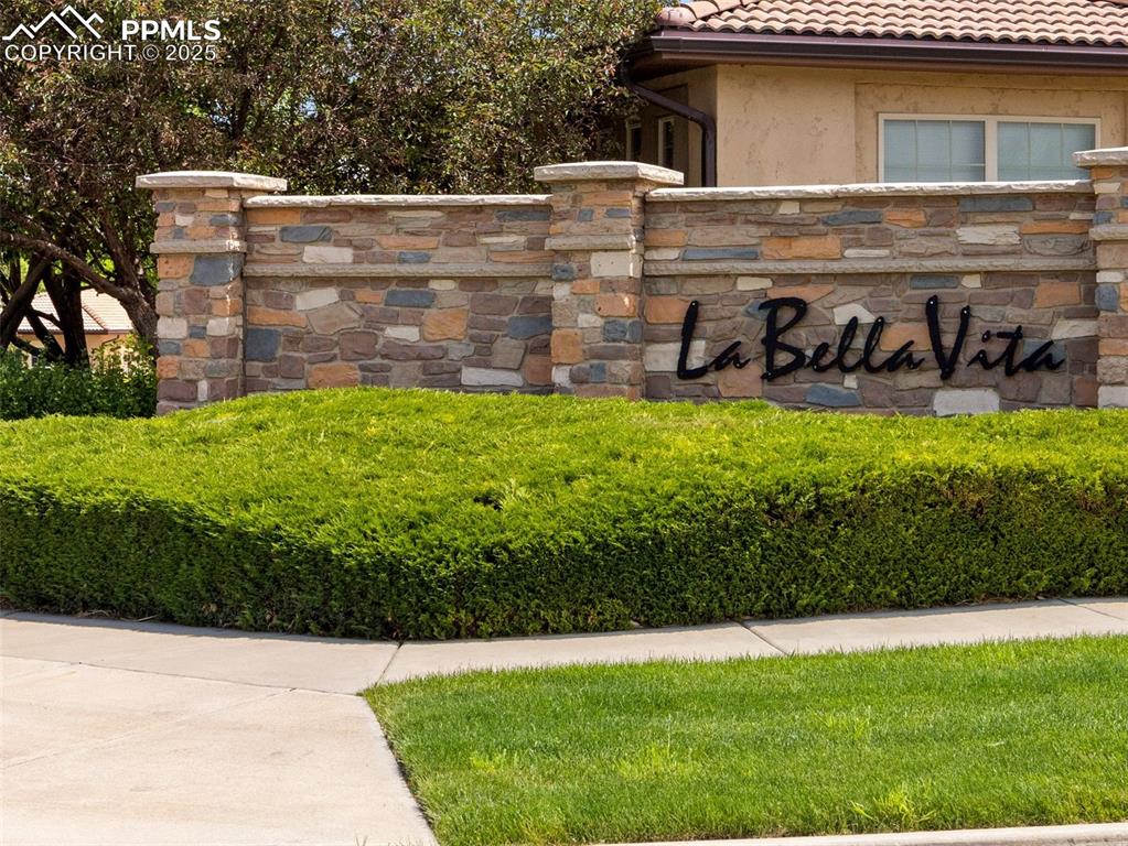 View of community sign