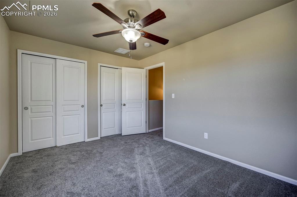 Lots of closet space in secondary bedroom.