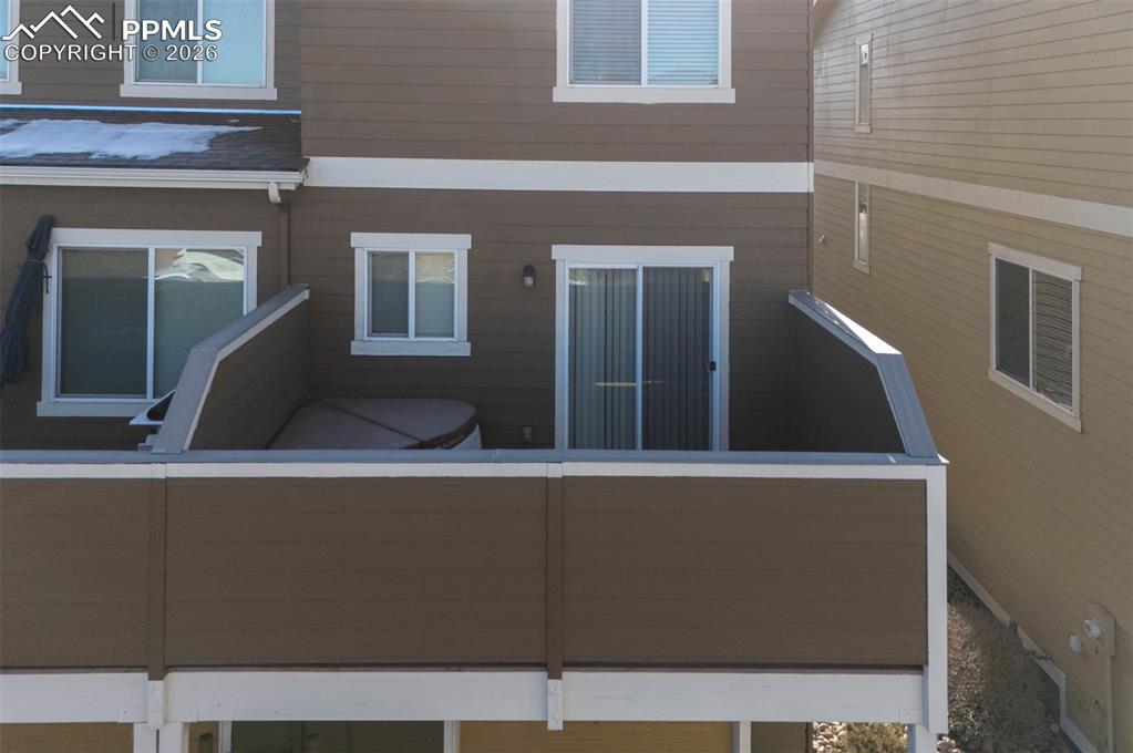 End unit with great views from the balcony.