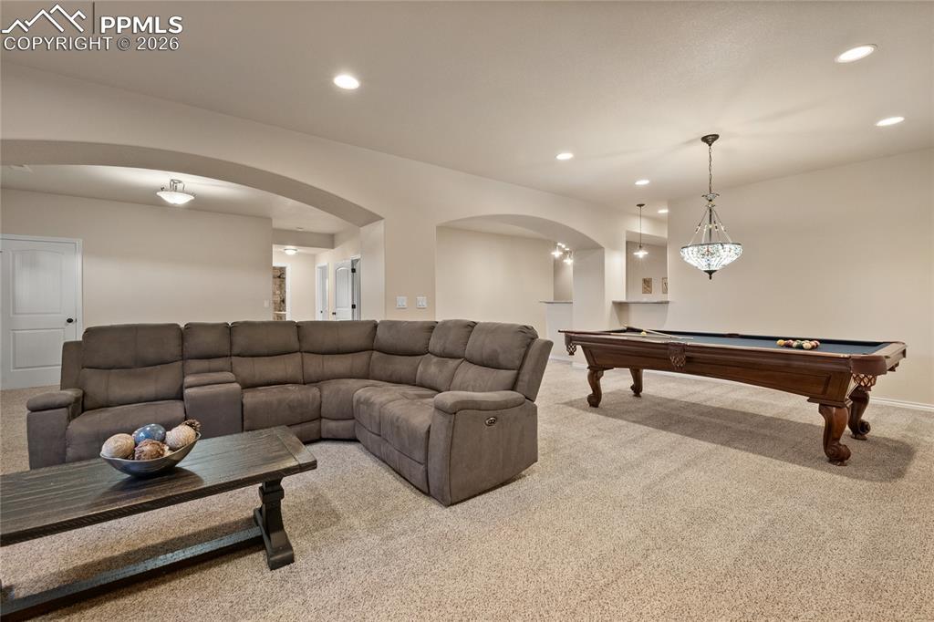 Lower level family room. 