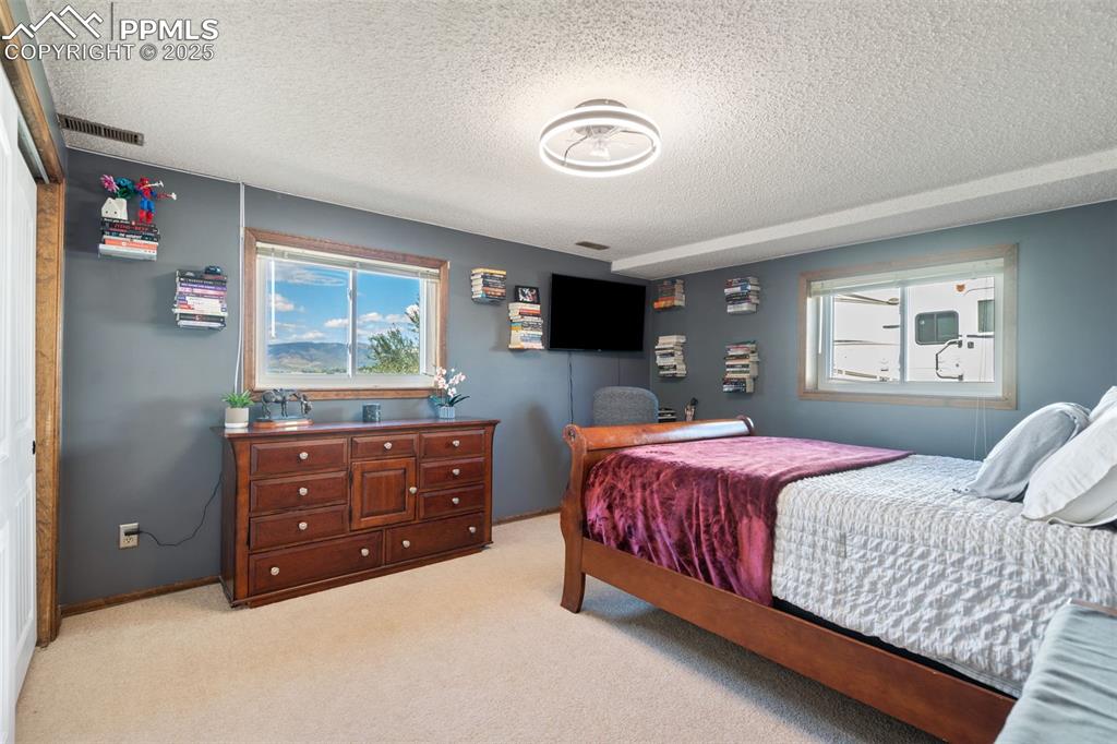 Large basement bedroom with garden level windows providing lots of natural light.