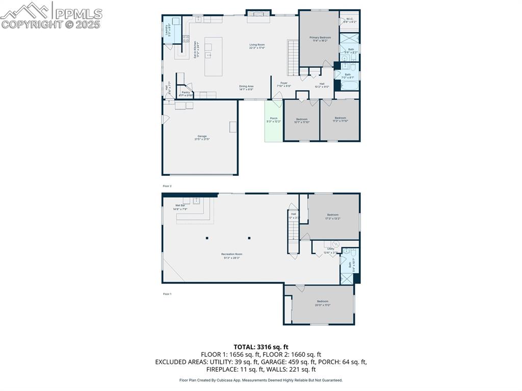 Combined floor plans