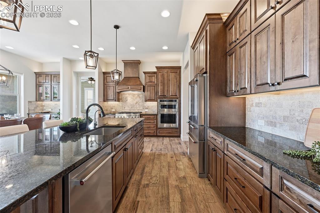 Custom hood and double ovens!