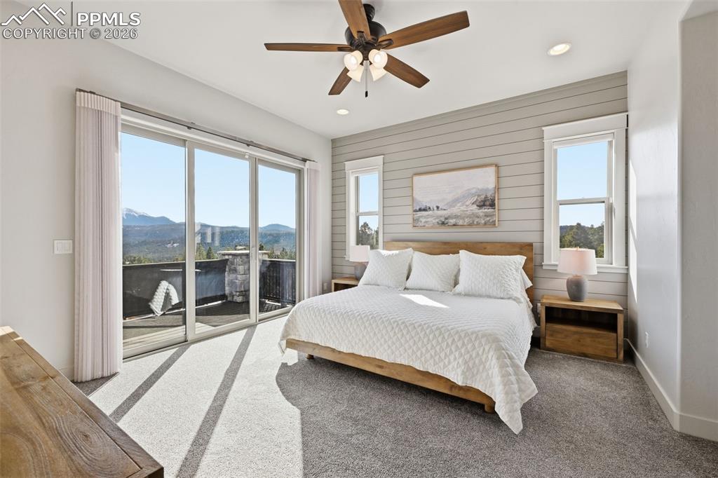 Master suite with private walkout to deck