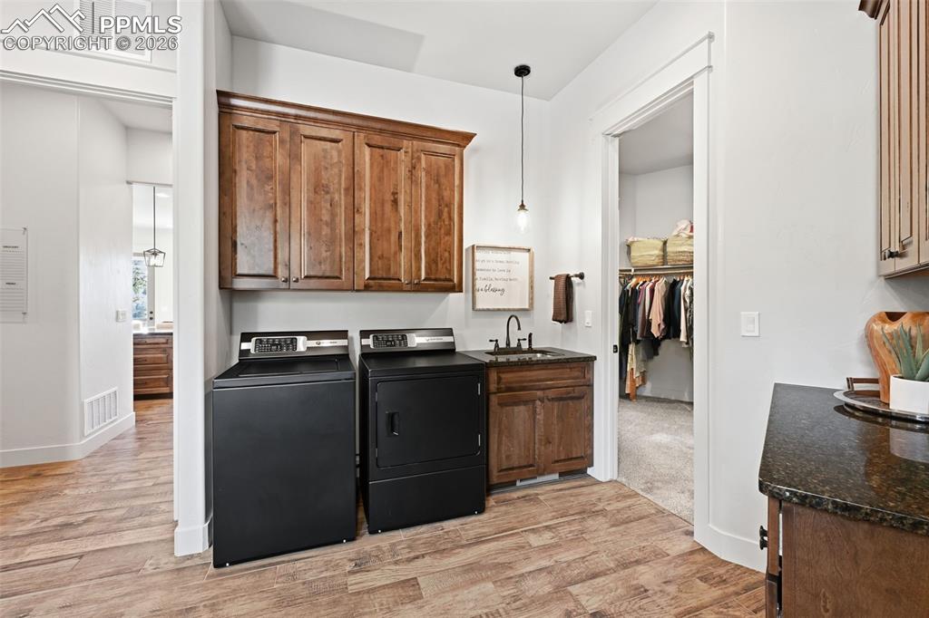Laundry room connects right off of the master for extra ease