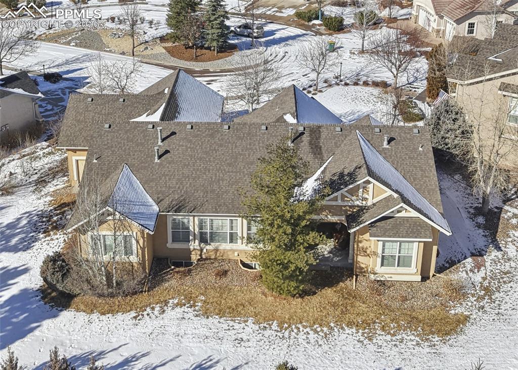 View of snowy aerial view