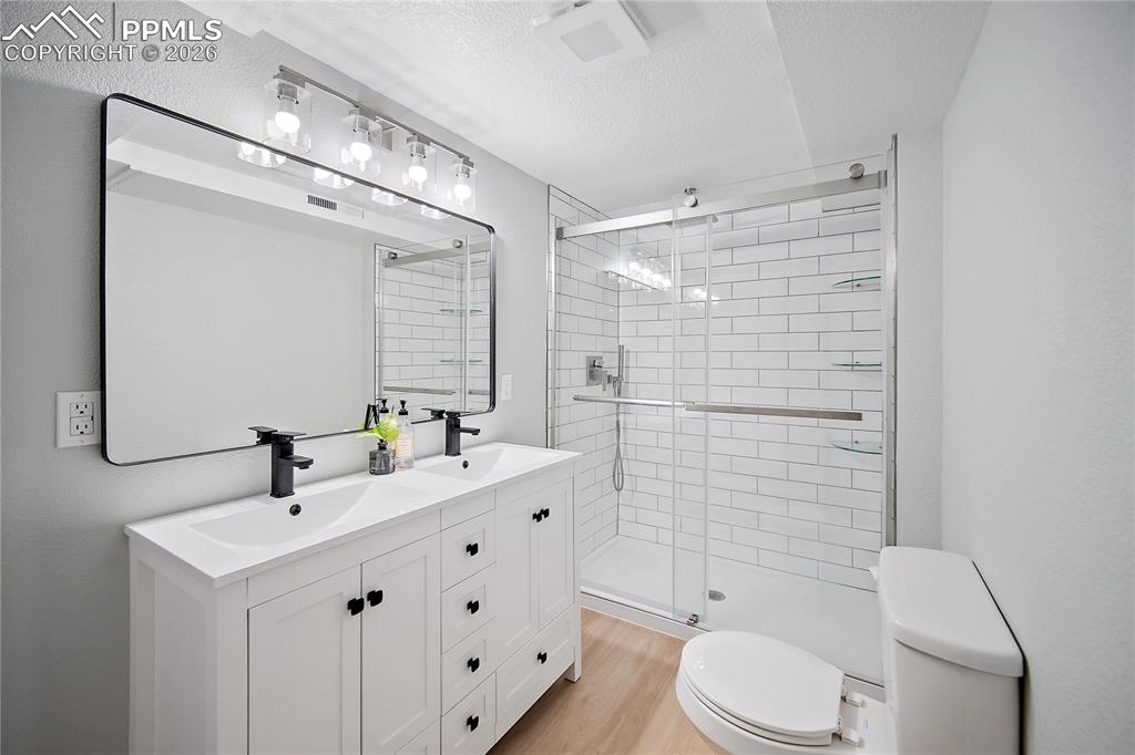 Basement bath has been recently update. 