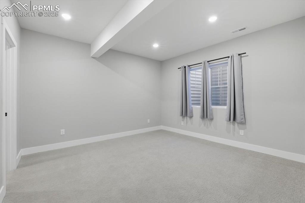 The home's third bedroom is located on the basement level. 