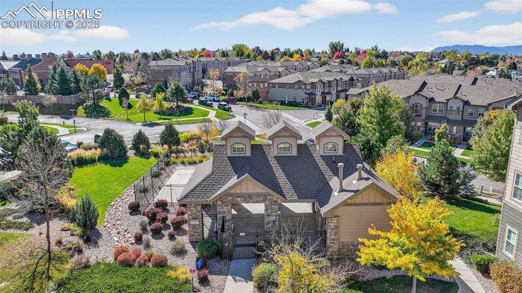 Bird's eye view of Community building