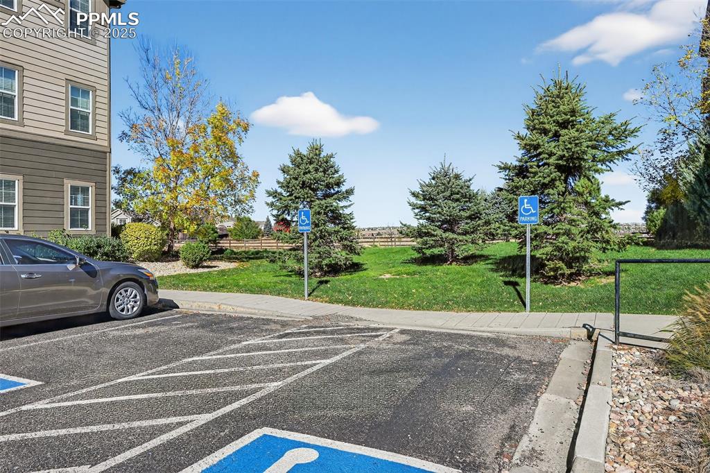 Accessible parking right next to the unit