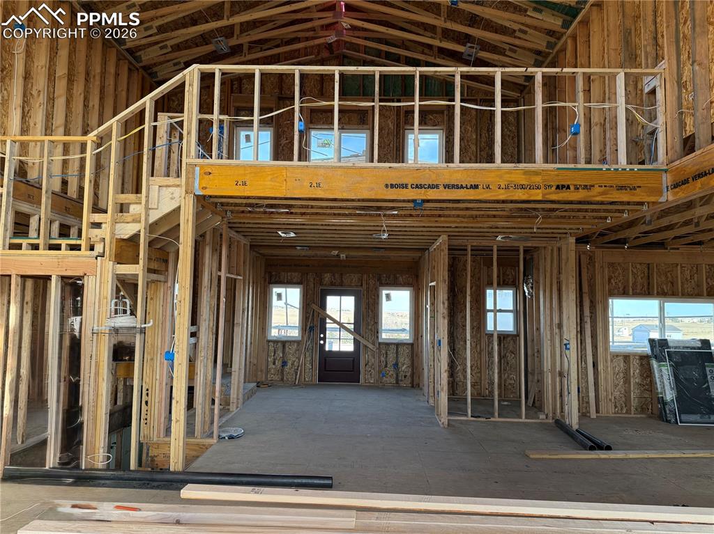 living room open to Loft space upstairs.