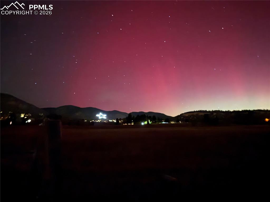 The Palmer Lake Star & Northern Lights, looking toward the property