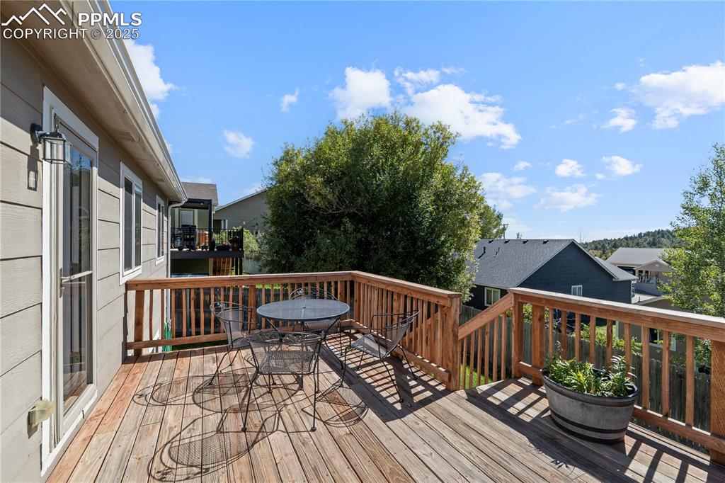 South-facing deck gets the most sunshine!